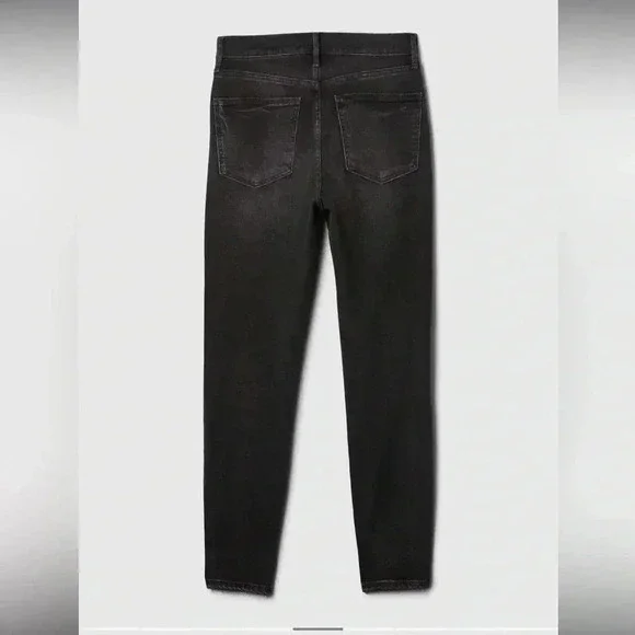 GAP Vintage Slim High Rise Jeans Unfinished Hem Black 30/10 EUC​ - Picture 6 of 16